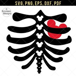 skeleton bones mickey svg, mouse svg, png, dxf, eps, heart svg, compatible with cricut and cutting machine