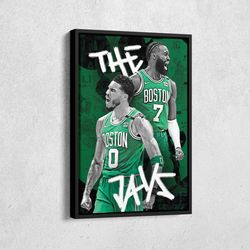 jayson tatum and jaylen brown poster boston celtics canvas wall art home decor framed poster print.jpg