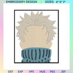 hero embroidery, anime embroidery, anime embroidery files, sorcerer embroidery, embroidery designs, embroidery patterns, format exp, dst, jef,