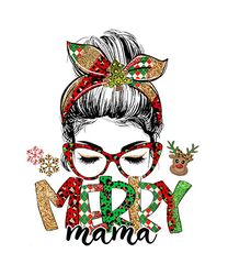 messy bun merry mama christmas png, christmas png, mom christmas png, mama leopard, mama claus, santa png, mom life png