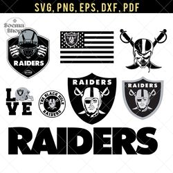 raider team logo svg, american football, sports svg, rugby svg, clipart, compatible with cricut and cutting machine