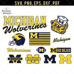 wolverines michigan svg, american football, sports svg, rugby svg, clipart, compatible with cricut and cutting machine