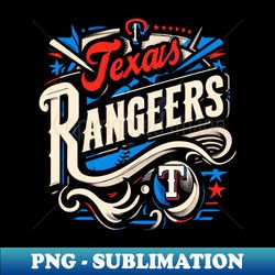 texas rangers - signature sublimation png file - stunning sublimation graphics