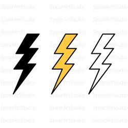 lightning bolt svg, thunder shock svg, thunder cut file