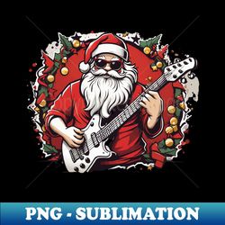 Santa Claus Guitar - Aesthetic Sublimation Digital File - Enhance Your Apparel with Stunning Detail