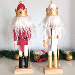 wooden nutcracker christmas figures. christmas home decor.