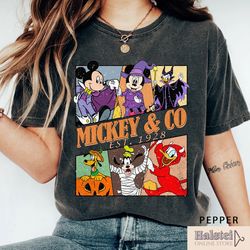 mickey and co halloween shirt, disney halloween, mickey and friends halloweens, disneyland shirt, mickey and co 1928, co