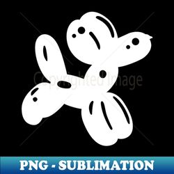 white balloon dog art show your love for ballooning - stylish sublimation digital download - unlock vibrant sublimation designs