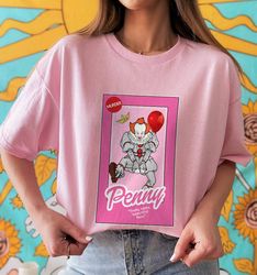 retro pennywise pink doll shirt  pennywise shirt  dancing clown it movie shirt  horror halloween shirt  horror movie