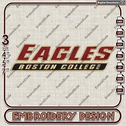 ncaa boston college eagles writing logo emb files, boston college teams embroidery design, ncaa machine embroidery files