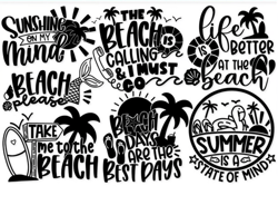 beach svg bundle -instant download