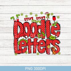 retro christmas grinch clip art png, doodle letters and numbers png, uppercase alphabet set, retro christmas letters png