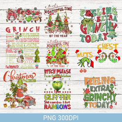 bundle grinch design png, grinch png, grinchmas png, christmas grinch png, christmas funny grinch png, merry christmas