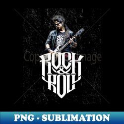 Rock and Roll Guitarist No 2 - High-Resolution PNG Sublimation File - Perfect for Creative Projects