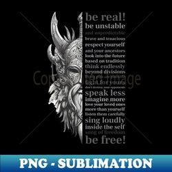 slavic folk warrior mask - signature sublimation png file - instantly transform your sublimation projects