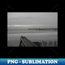 the pier streching out into sea bw - creative sublimation png download - revolutionize your designs