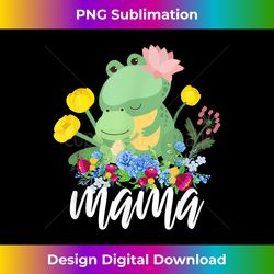 floral frog mom & baby mama animal mother's day frogs lover - urban sublimation png design - striking & memorable impressions