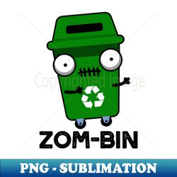 zom-bin cute halloween zombie trash bin pun - artistic sublimation digital file - bring your designs to life