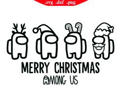 among us merry christmas png svg, among us outline svg, ur actin svg, among us character svg, among us svg