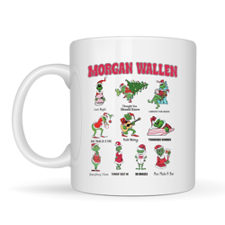 morgan wallen ceramic coffee mug, morgan wallen chrismas coffee mug, 15 ounce christmas mug