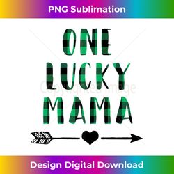 Womens One Lucky Mama Buffalo Plaid St Patricks Day for Mom - Luxe Sublimation PNG Download - Channel Your Creative Rebel