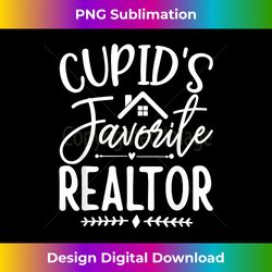 Realtor Valentine's Day Cupid's Favorite Real Estate Agent - Luxe Sublimation PNG Download - Chic, Bold, and Uncompromising