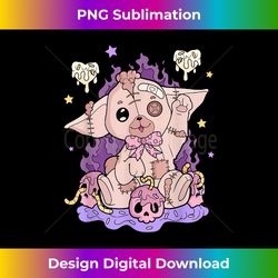 pastel goth evil plush bear creepy kawaii hallowee - artisanal sublimation png file - craft with boldness and assurance