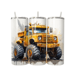 Construction Truck Kids Water Bottle