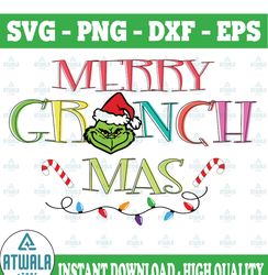 merry grinchmas, christmas svg png dxf jpg dxf  digital download