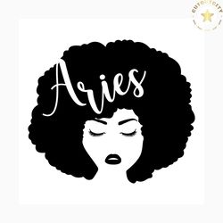 aries svg free, zodiac sign svg, horoscope svg, instant download, silhouette cameo, shirt design, afro woman svg, free v