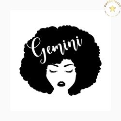 gemini svg free, horoscope svg, zodiac sign svg, instant download, silhouette cameo, afro woman svg, zodiac svg, free ve