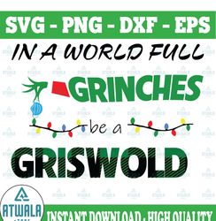 in a world full of grinches be a griswold png, the grinch, sublimated printing/instant download/png printable/digital pr