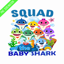 squad of the baby shark png