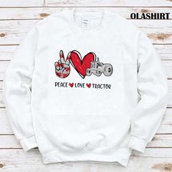 tractor peace love tractor t-shirt , trending shirt - olashirt