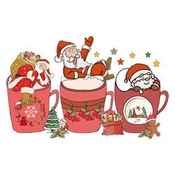 santa christmas coffee png, coffee png, merry xmas png, christmas inspired coffee, christmas latte png instant download