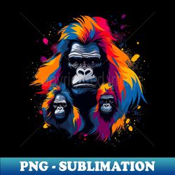 gorilla fathers day - instant png sublimation download - perfect for creative projects