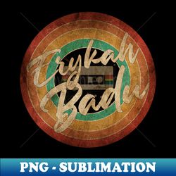 erykah badu vintage circle art - elegant sublimation png download - perfect for sublimation art