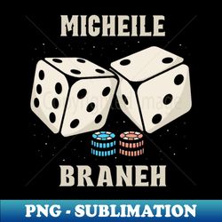 micheile braneh dice - decorative sublimation png file - boost your success with this inspirational png download