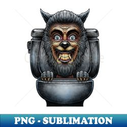 horror toilet monster 45 - digital sublimation download file - stunning sublimation graphics