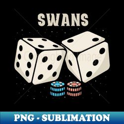 swans - instant png sublimation download - vibrant and eye-catching typography