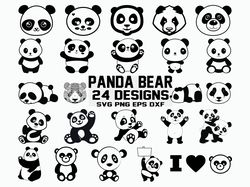 panda bear svg, panda svg, bear svg, cute panda svg