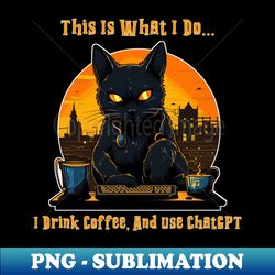 my cat uses chat gpt - unique sublimation png download - boost your success with this inspirational png download