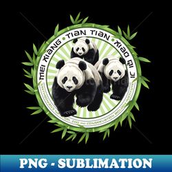 china panda bears - sublimation-ready png file - perfect for personalization