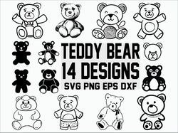 teddy bear svg, bear svg, cute bears svg, clipart