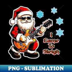 Rocker Santa - PNG Transparent Sublimation Design - Perfect for Sublimation Mastery