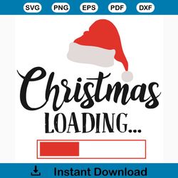 christmas loading svg, christmas svg, xmas svg, merry christmas, christmas party, santa hat svg, christmas hat svg, merr