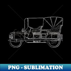 1907 car blueprint - special edition sublimation png file - defying the norms