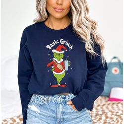 basic grinch green guy retro christmas sweatshirts, the grinch christmas sweatshirt, whovillee university christmas hood
