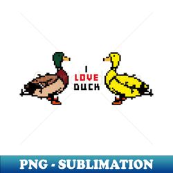 8 bit duck - retro png sublimation digital download - perfect for creative projects