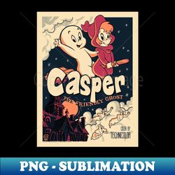 vintage casper the friendly ghost - vintage sublimation png download - vibrant and eye-catching typography